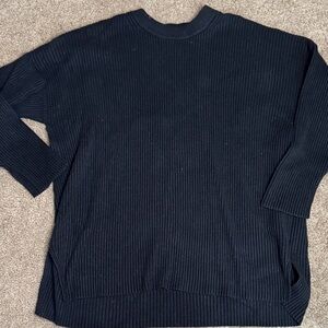 Abercrombie & Fitch Ribbed Black Crewneck Sweater